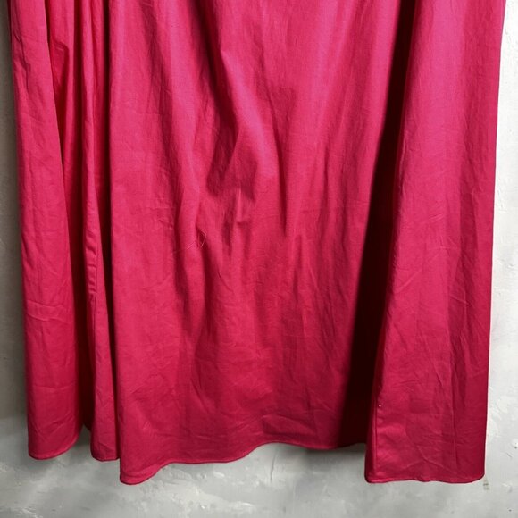 Torrid Midi Poplin Sweetheart Shirred Dress Barbiecore Pink Womens 3 - Picture 7 of 12